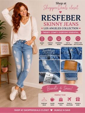 Resfeber Los Angeles Collection Distressed Skinny Jeans – Size 4